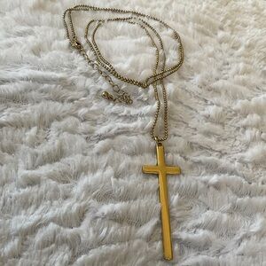 Gold Cross Pendant Necklace